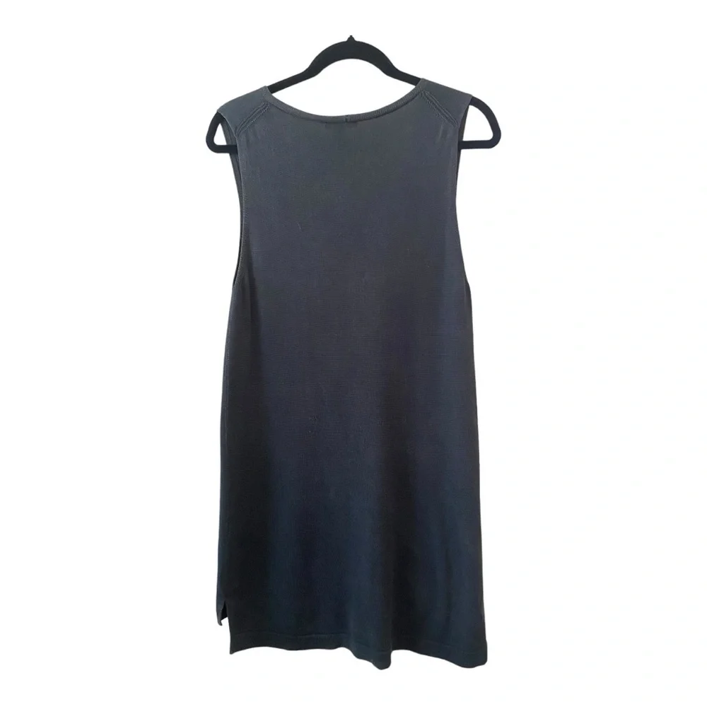 Eileen Fisher Top Sz M Charcoal Tencel Knit Tunic Lagenlook Minimalist Office - Picture 7 of 16